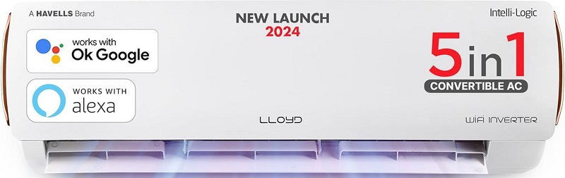 Lloyd 1 Ton 5 Star Inverter Split AC (GLS12V5FWGIL)